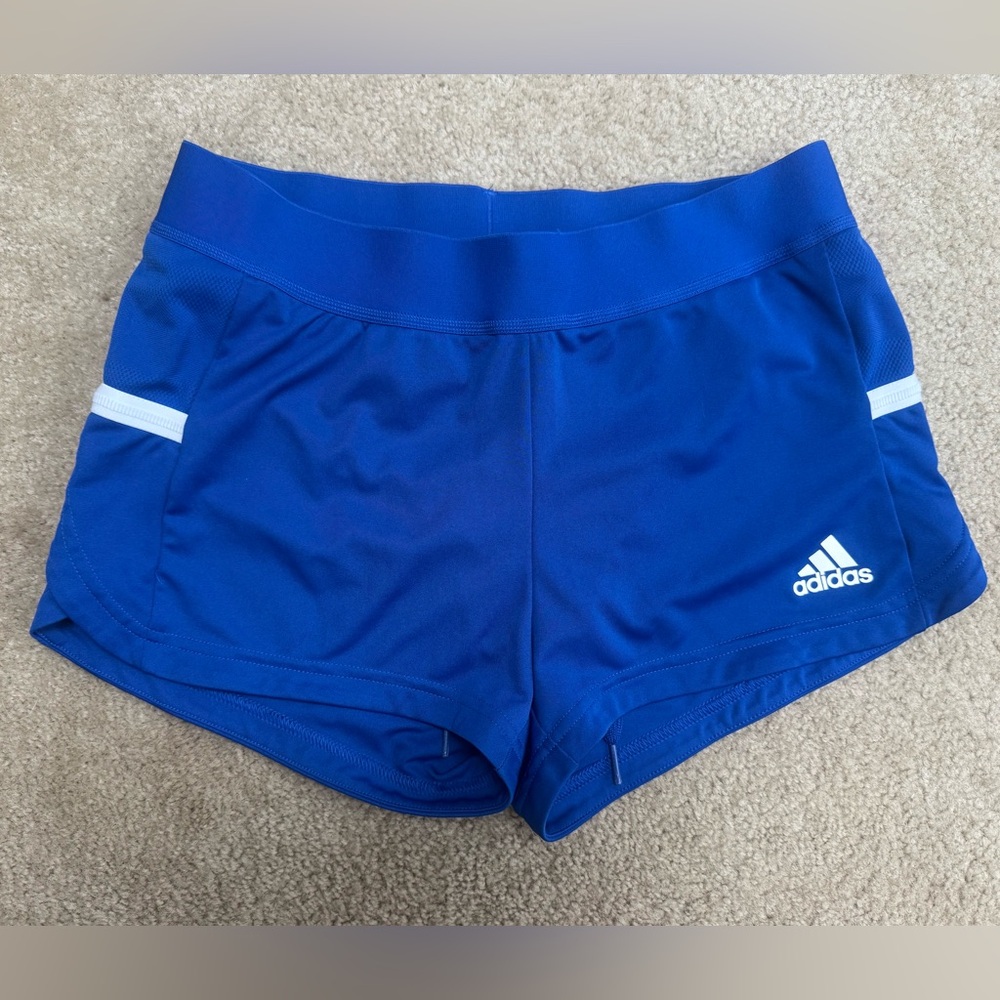Adidas Women's Cobalt Blue Athletic Running/Active Shorts with White Accents